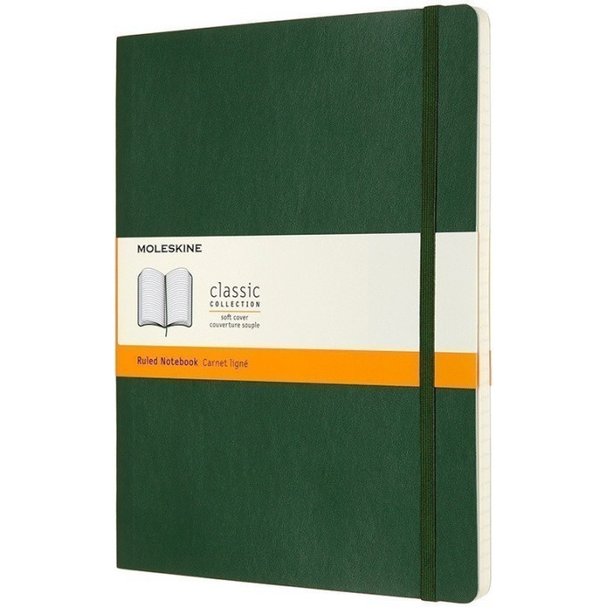 Блокнот MOLESKINE Classic Large, в линейку, зелёный QP060K15