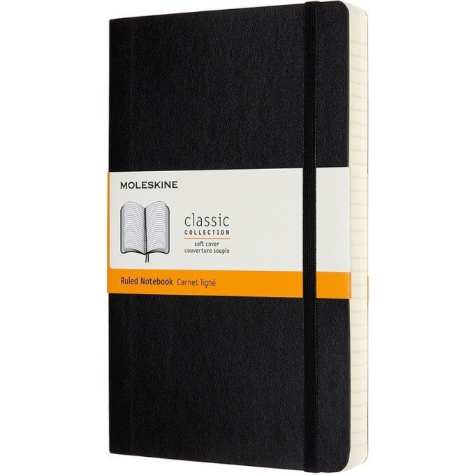 Блокнот MOLESKINE Classic Soft Expended Large, клетка, чёрный QP617EXP