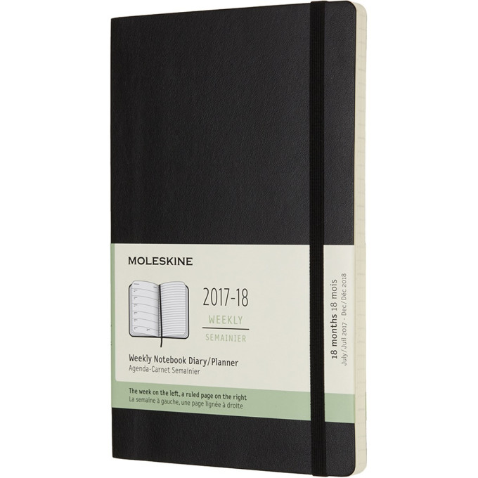 Еженедельник MOLESKINE Academic Soft WKNT Large, черный DSB18WN3